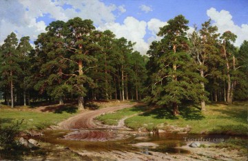 Bosque Painting - bosque de pinos 1895 paisaje clásico Ivan Ivanovich árboles